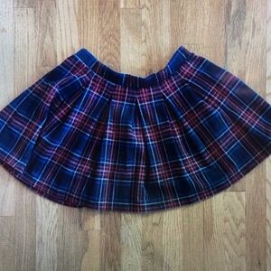 Plaid Kids Skirt - Red and Blue